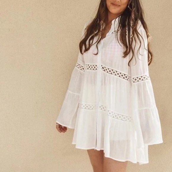 Bell Sleeve Layered Cover Up - Picture 10 of 12